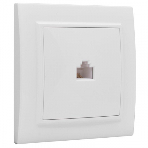 Розетка компьютерная 1-м СП Минск RJ45 бел. Basic EKF ERK01-035-10 фото 4