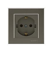 Розетка 1-м СП Karea 16А IP20 с/з зел. Makel 56052028