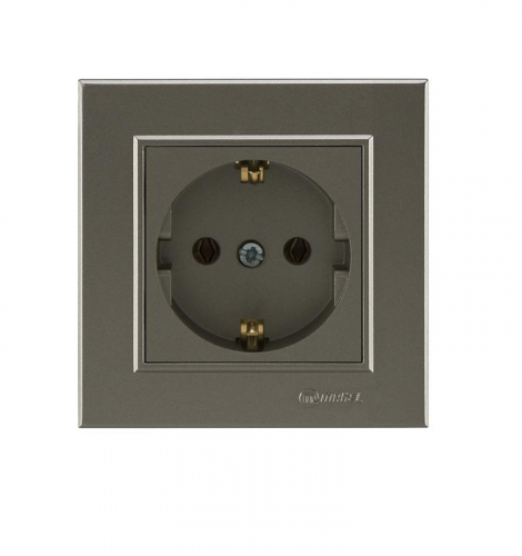Розетка 1-м СП Karea 16А IP20 с/з зел. Makel 56052028