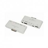 Адаптер AV 6 в 1 для iPhone 4/4S на HDMI USB microSD SD 3.5мм microUSB Rexant 40-0103