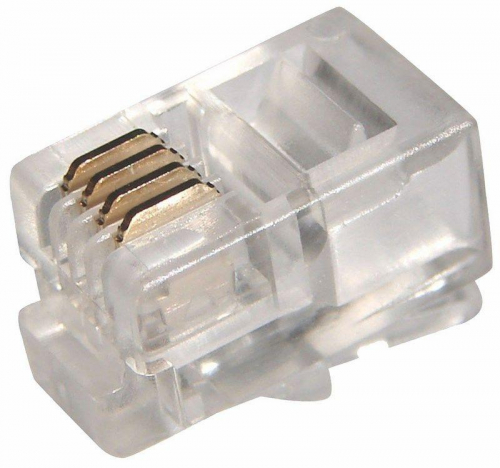 Джек телефонный 4P4C (уп.100шт) Rexant 05-1001 фото 5