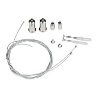 Комплект крепления UFL-H02 SILVER 200 POLYBAG для подвесного монтажа накладных светильников два тросика с креплениями 2м Uniel UL-00013112