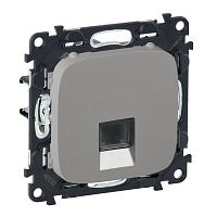 Розетка компьютерная 1-м Valena Allure RJ45 кат.5E UTP с лицев. панелью механизм алюм. Leg 753940