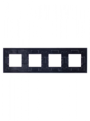 Рамка 4-м 2мод. Zenit стекло графит ABB 2CLA227400N3801 фото 3