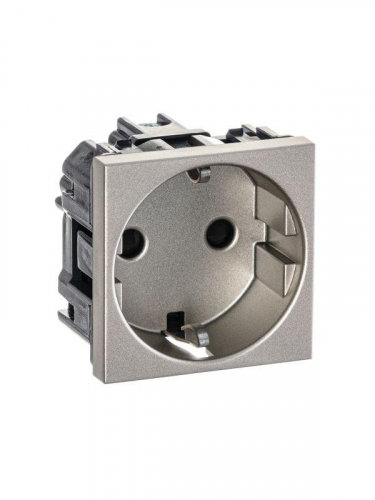 Механизм розетки Zenit 16А 250В защ. шторки с заземл. шампань ABB 2CLA228800N1901 фото 3