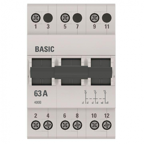 Переключатель трехпозиционный 3п 63А Basic EKF tps-3-63 фото 3