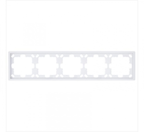 Рамка 5-м СП FD бел. глянцевый Jasmart FD1005W фото 2