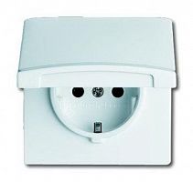 Розетка 1-м СП Allwetter44 20 EUGK-34-101-500 16А IP44 250В Schuko с крышкой уплотнит. кольцо альп. бел. ABB 2CKA002064A0310