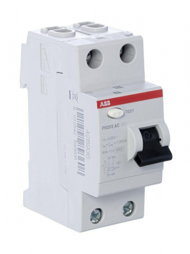 Выключатель дифференциального тока (УЗО) 2п 40А 300мА тип AC FH202AC-40/0.3 2мод. ABB 2CSF202003R3400 фото 4