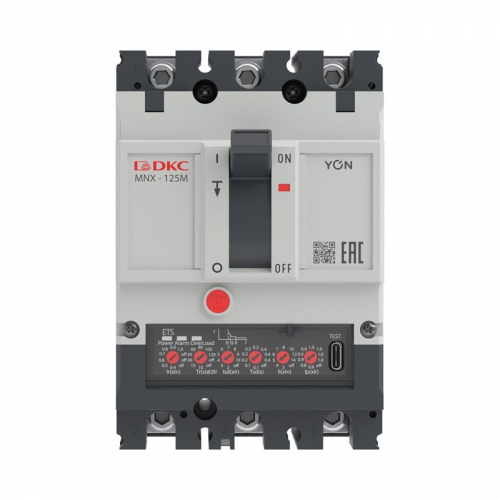 Выключатель автоматический 3P 63А 100кА pro MNX125M при AC415V расцепитель ETS YON MNX125M3PETS0063 фото 2