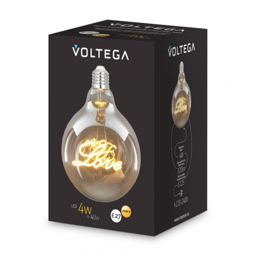 Лампа светодиодная Loft Led G125 4Вт 2500К E27 Voltega 8550 фото 7