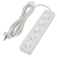 Удлинитель 5х3м без заземл. 10А Ultra S-CU5-3 WHITE бел. Uniel UL-00009990