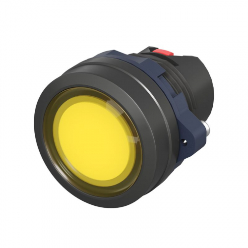 Головка кнопки плоская прозрачная без фиксации желт. DKC M22P-FMLYP