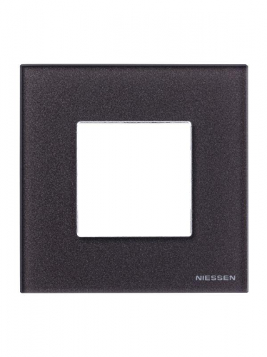 Рамка 1-м 2мод. Zenit стекло кофейное ABB 2CLA227100N3701 фото 4