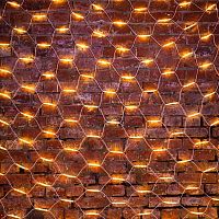 Гирлянда светодиодная "Сеть" 2х3м 432LED тепл. бел. 40Вт IP67 провод каучук бел. Neon-Night 217-146