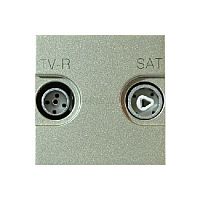 Розетка TV-R-SAT Zenit оконечная с накладкой шампань ABB 2CLA225170N1901