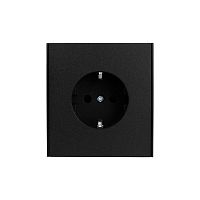 Розетка 1-м СП STRONG MIELE 16А с заземл. защ. шторки антрацит Kranz KR-78-0701-5