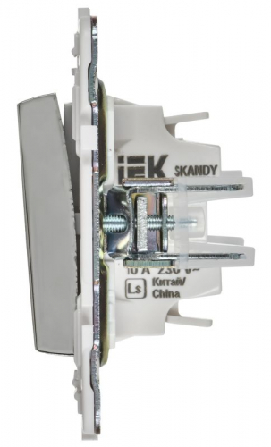 Выключатель жалюзи SKANDY 10А SK-V12N никель IEK SK-V15-0-10-K50 фото 4