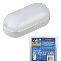 Светильник светодиодный ULW-Q225 12W/6500K IP65 White Овал 12Вт 6500К IP65 165х80мм промышленный накладной влагозащ. опал. рассеив. бел. Volpe UL-00005135