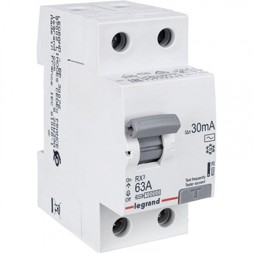 Выключатель дифференциального тока (УЗО) 2п 63А 30мА тип AC RX3 Leg 402026 фото 3