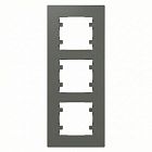 Рамка 3-м вертикальная Karea RIZZ дым. Makel 88050708