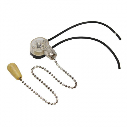 Выключатель для настенного светильника с проводом и деревянным наконечником Silver блист. Rexant 06-0242-A фото 5