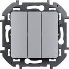 Выключатель 3-кл. Inspiria 20А IP20 250В 10AX механизм алюм. IEK 673642