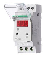 Реле напряжения 1ф CP-721-1 (CP-721-63A) УХЛ2 диап. рабочих температур -40...+55град.C цифровая индикация; 50-450В контакт 1NO 63А встроен. таймер регистрация аварий в памяти индикация текущего напряж. F&F EA04.009.018