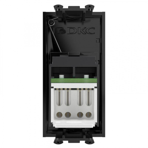 Розетка компьютерная 1мод. Avanti "Черный квадрат" RJ45 кат.5E модульная DKC 4402461 фото 3