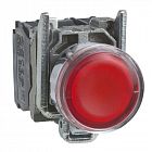 Кнопка без фикс. 1НO+1НЗ с подсветкой красн. SchE XB4BW34M5