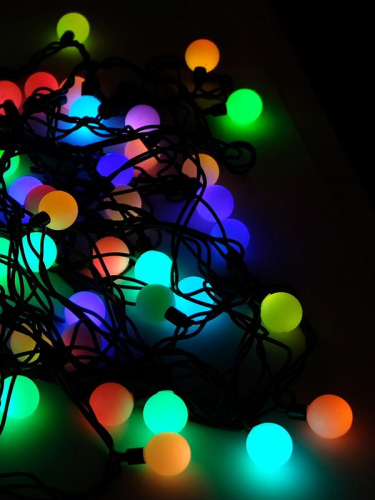 Гирлянда "Шарики" OLDBL070-RGB-E 100LED RGB 15м IP44 соединяемая SHLights 4690601042040