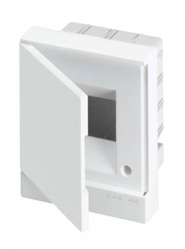 Бокс в нишу Basic E 4М бел. непрозр. дверь (с клемм) ABB 1SZR004002A1101