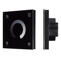 Панель сенсорная SMART-P4-DIM-G-IN 12-24В 4х3А 2.4G IP20 пластик черн. Arlight 034778