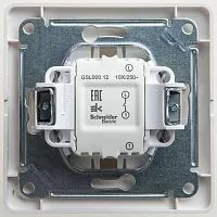 Выключатель 1-кл. СП Glossa 10А IP20 (сх. 1) 10AX в сборе перламутр. SE GSL000612