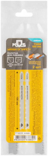 Полотно для эл. лобзика T123X универсальные HSS 100мм (уп.2шт) MOS 40824М фото 3