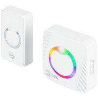 Звонок дверной POLYCOLOR C100 беспроводной RGB подсветка белый 36мелодий Эра Б0069995