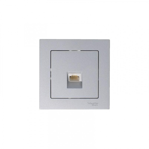 Розетка компьютерная 1-м AtlasDesign RJ45 кат.5E механизм алюм. SE ATN000383 фото 2