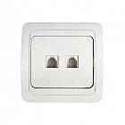 Розетка компьютерная 2-м СП Classico RJ45 бел. 2136 IN HOME 4690612018300