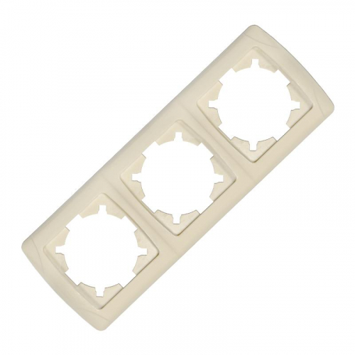 Рамка 3-м Маргарита горизонт. сл.кость (ivory) UNIversal МР003Г-I