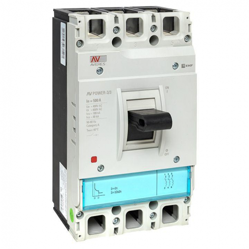 Выключатель автоматический 500А 100кА AV POWER-3/3 TR AVERES EKF mccb-33-500H-TR-av фото 9