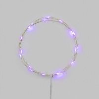 Гирлянда светодиодная Роса 2м 20 LED фиолет. IP20 2хАА (в комплект не входят) Neon-Night 302-057