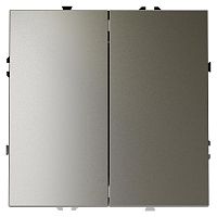 Переключатель проходной 2-кл. СП S70 10А механизм шелк Voltum VLS020304
