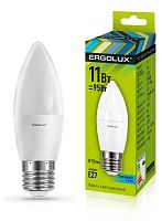 Лампа светодиодная LED-C35-11W-E27-4K 11Вт свеча матовая 4000К бел. E27 220-240В Ergolux 13622