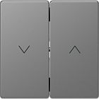 Клавиша-кнопка Merten D-Life для жалюзи SD нерж. сталь SchE MTN3855-6036