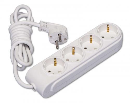 Удлинитель 4х7м с заземл. 16А IP20 защ. шторки Makel N4210073