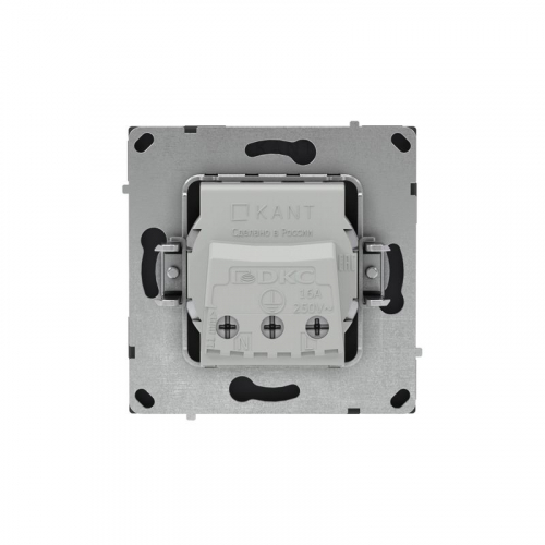 Розетка силовая KANT 2P+E без шторки черн. уголь DKC 7012033 фото 3