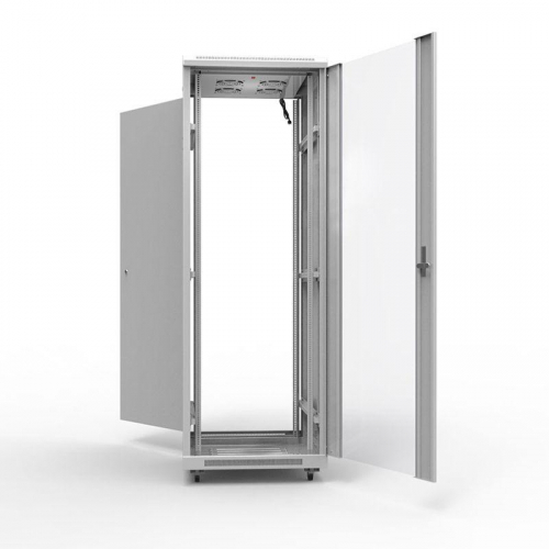 Шкаф напольный 19дюйм Standart 47U 600х600мм передняя дверь стекло задняя дверь метал. RAL7035 Rexant 04-2304 фото 2