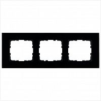 Рамка 3-м G-Glass стекло черн. Black Glass Jasmart G1003GB