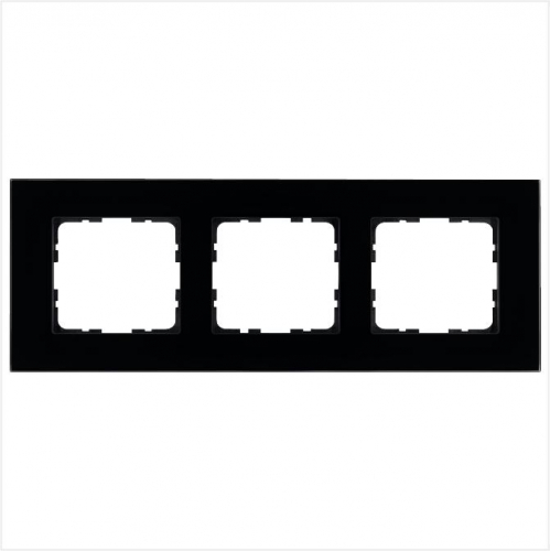 Рамка 3-м G-Glass стекло черн. Black Glass Jasmart G1003GB