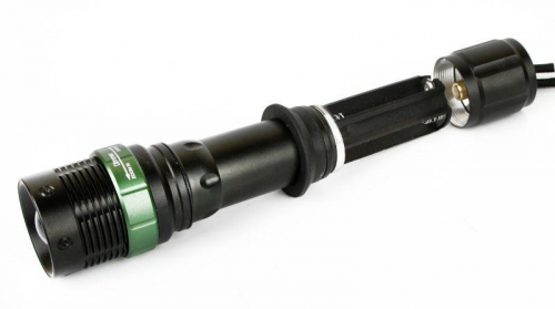Фонарь аккумуляторный E142 CREE 3Вт фокус 3 режима 220В пластик. черн. (бокс) Ultraflash 12187 фото 6